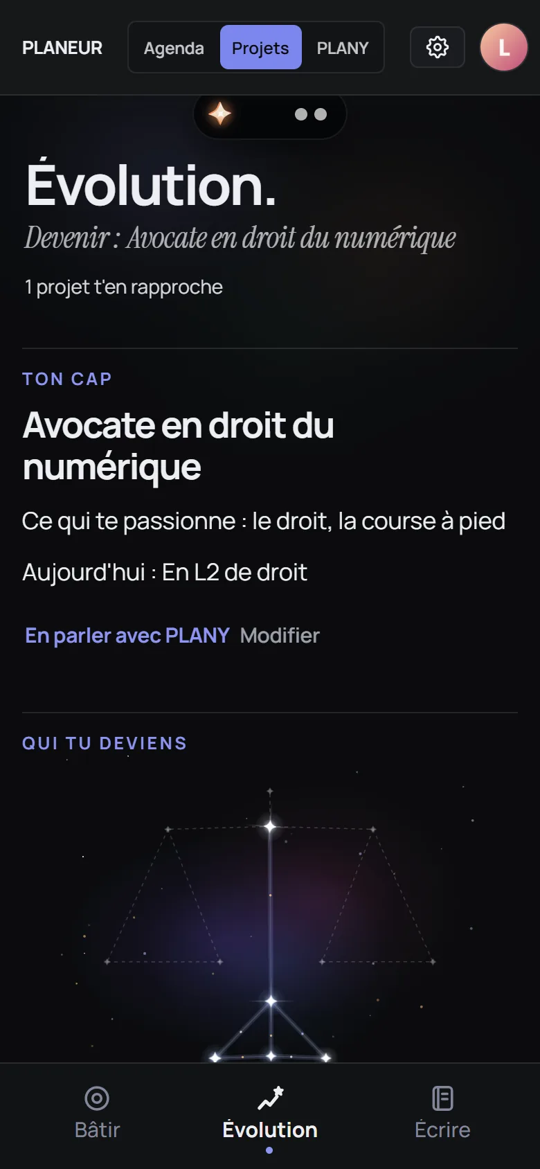 Évolution : le cap « Avocate en droit du numérique », ce qui passionne, où l'on en est, et la constellation de qui l'on devient.